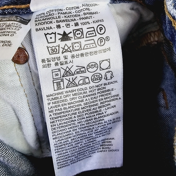 Levi's 501 Cutoff Distressing Frayed Bottom Hem Cotton Denim Women's Size 29 - Picture 9 of 9